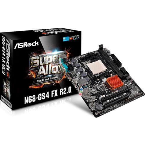 Placa Asrock N68-Gs4 Fx R2.0 Am3+ Ddr3 Vga Matx | Quonty.com | 90-MXGSG0-A0UAYZ