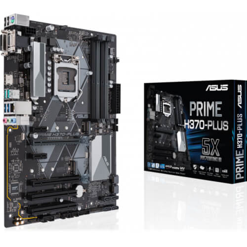 Placa Asus Prime H370-Plus Intel1151 Pcie3.0 M.2 Atx | Quonty.com | 90MB0WA0-M0EAY0