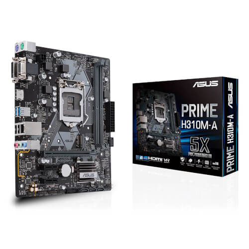 Placa Asus Prime H310m-A Intel1151 Pcie3.0 M.2 Matx | Quonty.com | 90MB0WI0-M0EAY0