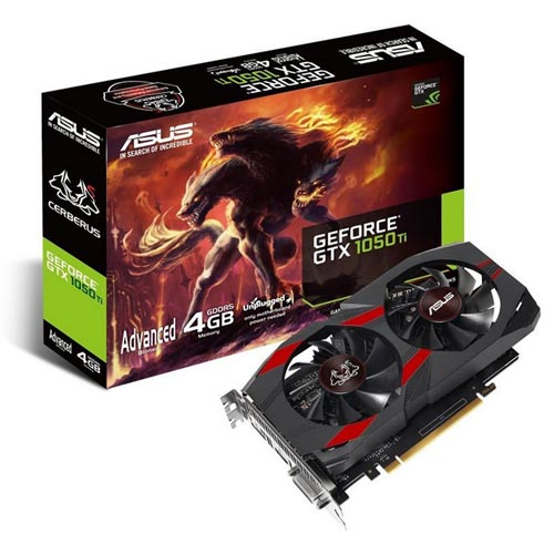 Asus Cerberus-Gtx1050ti-O4g 4gb Gddr5 Hdmi Pcie3.0 | Quonty.com | 90YV0A74-M0NA00