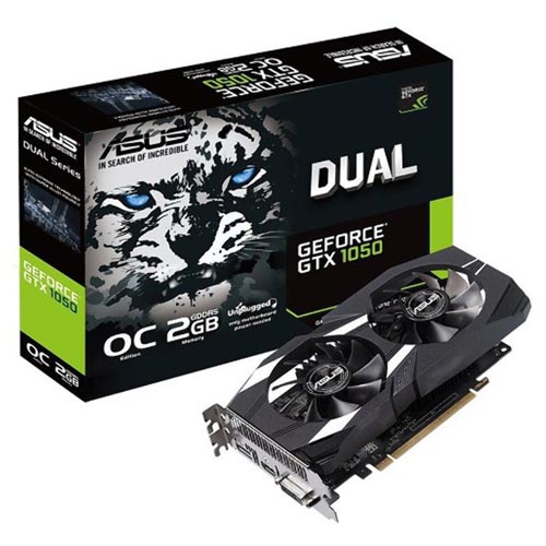 Tarjeta Grafica Asus Dual-Gtx1050-O2g-V2 2gb Gddr5 Pcie3.0 | Quonty.com | 90YV0AA1-M0NA00