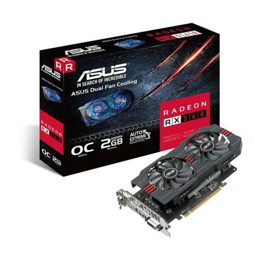 Asus Rx560-O2g 2gb Gddr5 Hdmi Pcie3.0 | Quonty.com | 90YV0AH2-M0NA00