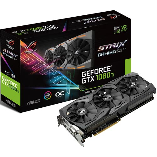 Asus Rog-Strix-Gtx1080ti-011g-Gaming 11gb Gddr5x | Quonty.com | 90YV0AM0-M0NM00