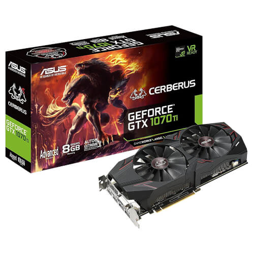 Tarjeta Grafica Asus Cerberus-Gtx1070ti-A8g 8gb Gddr5 | Quonty.com | 90YV0BJ1-M0NA00