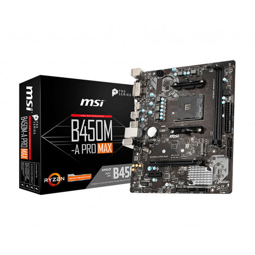 Placa Msi B450m-A Pro Max Amd Am4 Ddr4 Hdmi Pcie3.0 Sata3 Usb3.2 Matx | Quonty.com | 911-7C52-002