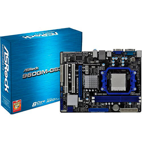 Placa Asrock 960gm-Vgs3 Fx Am3+ 2ddr3 Vga Matx | Quonty.com | 90-MXGMY0-A0UAYZ