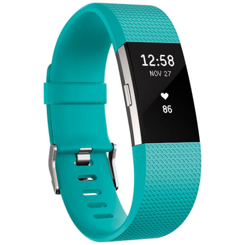 Pulsera Cuantificadora Fitbit Charge 2 Turquesa 17cm-20cm | Quonty.com | FB407STEL-EU