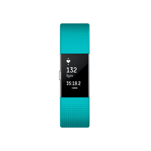 Pulsera Cuantificadora Fitbit Charge 2 Turquesa 17cm-20cm | Quonty.com | FB407STEL-EU