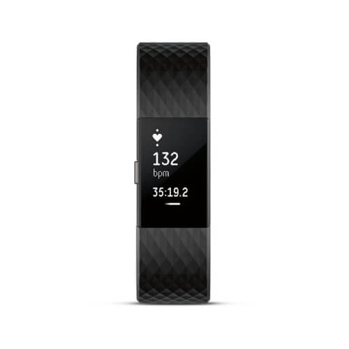 Pulsera Cuantificadora Fitbit Charge 2 Negro Metal 17cm-20cm | Quonty.com | FB407GMBKL-EU