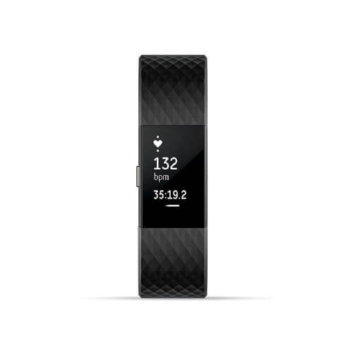 Pulsera Cuantificadora Fitbit Charge 2 Negro Metal 14cm-17cm | Quonty.com | FB407GMBKS-EU