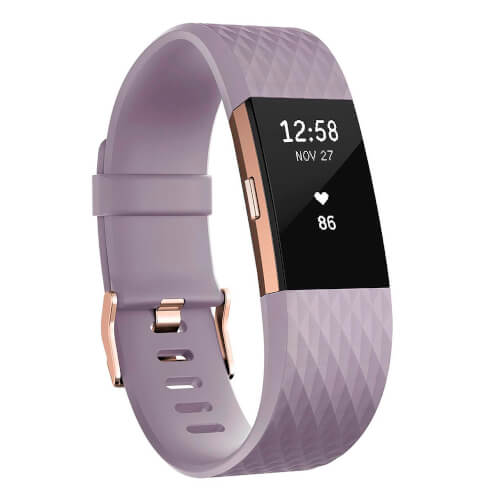 Pulsera Cuantificadora Fitbit Charge 2 Oro Rosa Lavanda | Quonty.com | FB407RGLVS-EU