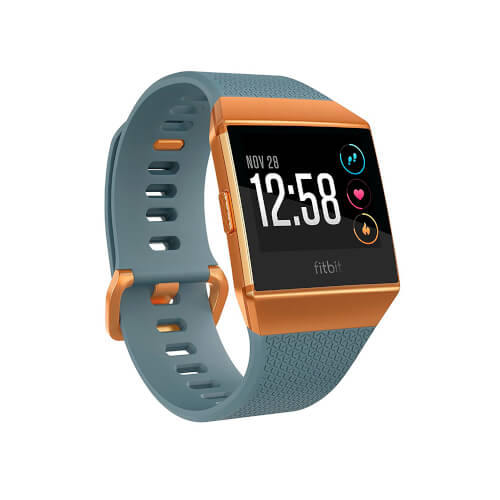 Reloj Inteligente Fitbit Ionic Gris Azulado- Naranja | Quonty.com | FB503CPBU-EU