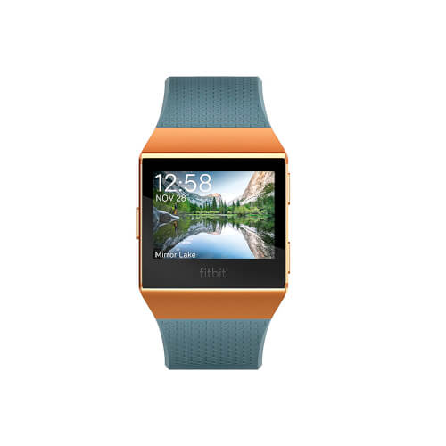Reloj Inteligente Fitbit Ionic Gris Azulado- Naranja | Quonty.com | FB503CPBU-EU