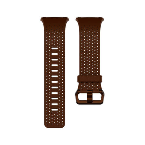 Fitbit Ionic Correa De Cuero Perrforado Horween Cognac 14cm | Quonty.com | FB164LBDBS