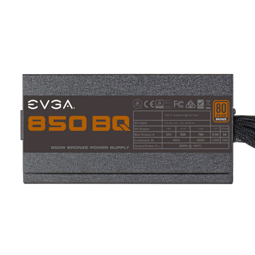 Fuente Alimentacion Evga 850 Bq, 80+ Bronze 850w | Quonty.com | 110-BQ-0850-V2