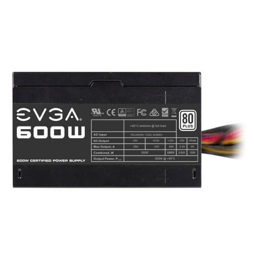 Fuente Alimentacion Evga 600 W1, 80+ White 600w | Quonty.com | 100-W1-0600-K2