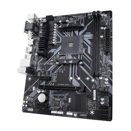 Placa Base Gigabyte B450m S2h Amd Am4 Atx | Quonty.com | GA-B450M-S2H