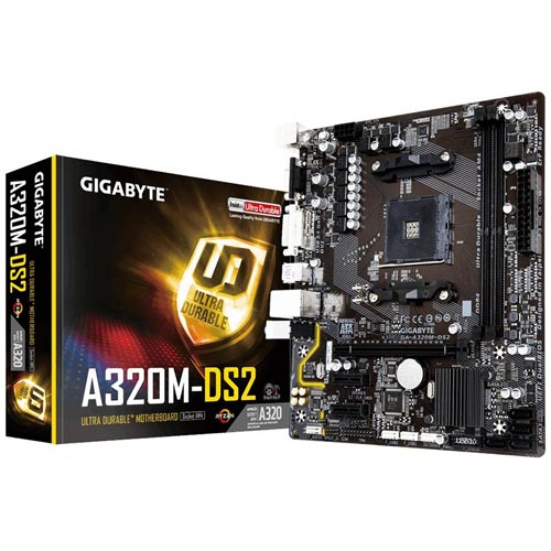 Placa Gigabyte A320m-Ds2 Amd4 Ddr4 Pcx Matx Dvi | Quonty.com | GA-A320M-DS2