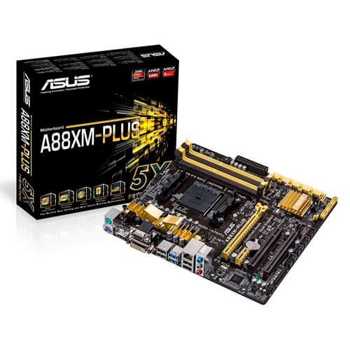 Placa Asus A88xm-Plus Fm2 4ddr3 Hdmi Usb3.0 Matx | Quonty.com | 90MB0H50-M0EAY0