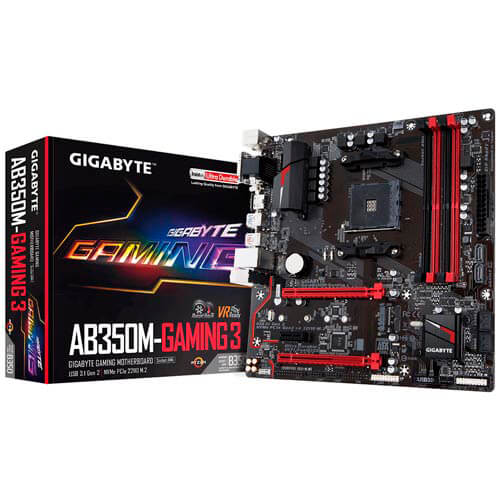 Placa Gigabyte Ab350m Gaming 3 Amd Am4 Ddr4 Hdmi Pcie3.0 M.2 | Quonty.com | GA-AB350M-GAMING 3