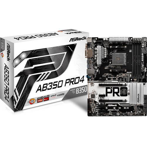 Placa Asrock Ab350 Pro4 Am4 Ddr4 Hdmi Pcie3.0 Sata3 Usb3.0 | Quonty.com | 90-MXB510-A0UAYZ