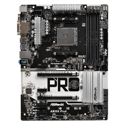 Placa Asrock Ab350 Pro4 Am4 Ddr4 Hdmi Pcie3.0 Sata3 Usb3.0 | Quonty.com | 90-MXB510-A0UAYZ