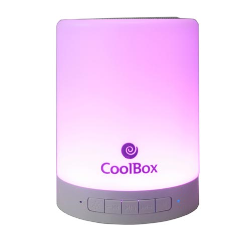 Altavoz Coolbox Bluetooth C/Lampara Led | Quonty.com | COO-BTALED-R1