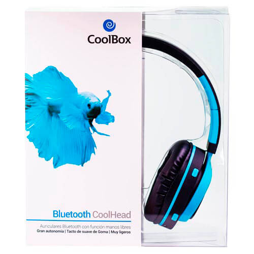 Auriculares Coolbox Coolhead Bluetooth Azul | Quonty.com | COO-AUB01-BL