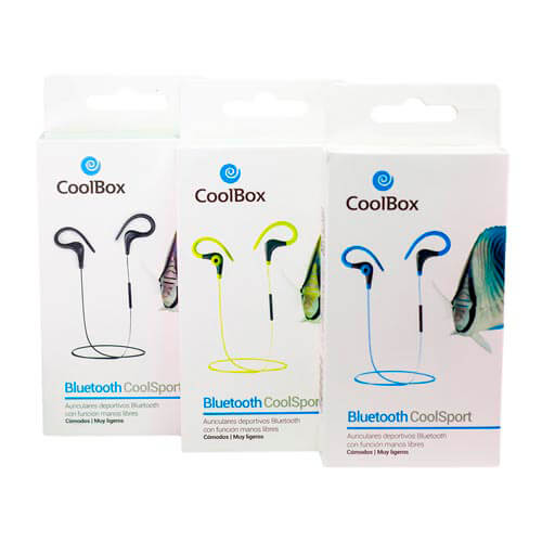 Auriculares C/Microfono Coolbox Coolsport Bluetooth Azul | Quonty.com | COO-AUBS6-BL