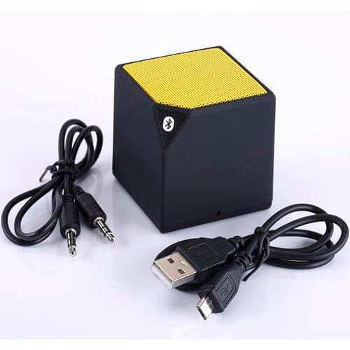 Altavoz Coolbox Cube Bluetooth Amarillo | Quonty.com | COO-BTACUB-YW