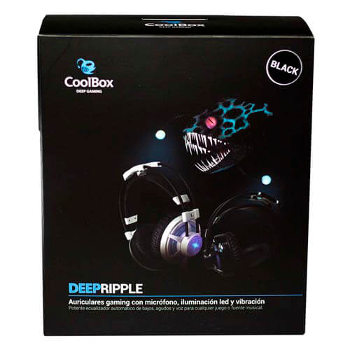 Auriculares C/Microfono Coolbox Deepripple Gaming Negro | Quonty.com | DG-AUR600-BK