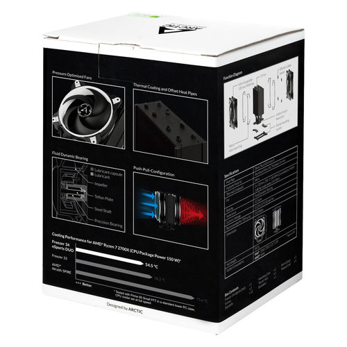 Refrigerador Cpu Arctic Freezer 34 Esports Duo Intel/Amd | Quonty.com | ACFRE00061A