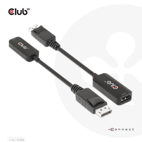 Adaptador Activo Club 3d Displayport 1.4 A Hdmi 4k 120hz/8k 60hz Hdr | Quonty.com | CAC-1088