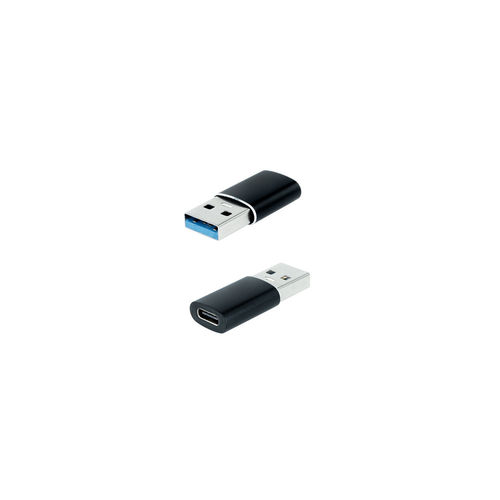 Adaptador Nano Cable Usb A/M - Usb C/H 3.1 Negro | Quonty.com | 10.02.0012