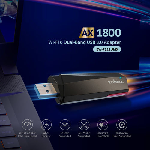 Adaptador Red Edimax Ew-7822umx Usb3.0 Wifi-Ac/1201mbps 2antenas Dualband | Quonty.com | EW-7822UMX