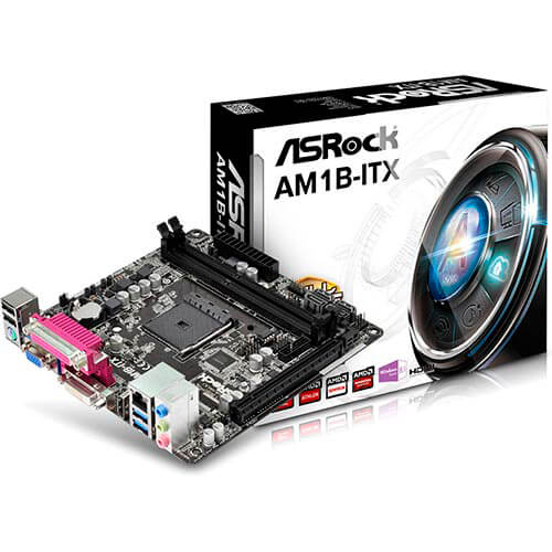 Placa Asrock Am1b-Itx Am1 2ddr3 Hdmi Usb3.0 M-Itx | Quonty.com | 90-MXGT50-A0UAYZ