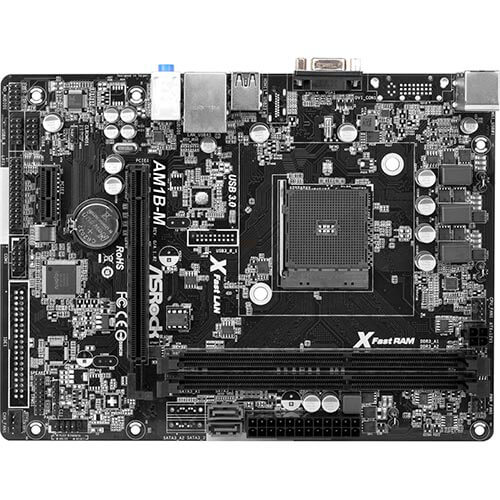 Placa Asrock Am1b-M Am1 2ddr3 Vga Usb3.0 Matx | Quonty.com | 90-MXGSV0-A0UAYZ