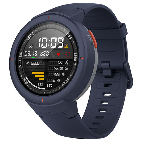 Smartwatch Xiaomi Amazfit Verge 1.3'' Gps Pulso Nfc Ip68 Azu | Quonty.com | AMAZVERGBL