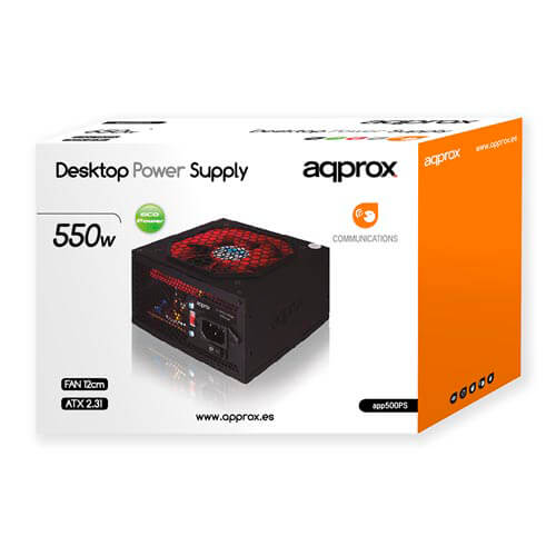 Fuente Approx 550w Pfc-Pasivo 12cm Atx | Quonty.com | APP550PS