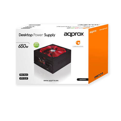 Fuente Approx 650w Pfc-Pasivo 14cm Atx | Quonty.com | APP650PS