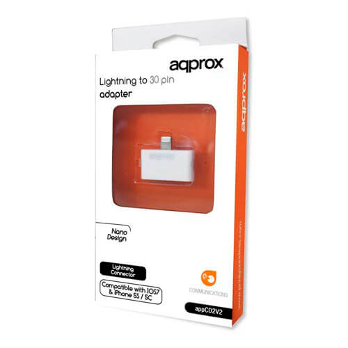 Adaptador Approx Iphone 30pines - Lighting Blanco | Quonty.com | APPC02V2