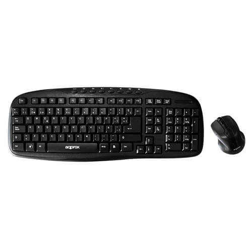 Combo Teclado/Raton Approx Appkbwsoffice Inalambrico Negro | Quonty.com | APPKBWSOFFICE