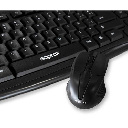 Combo Teclado/Raton Approx Appkbwsoffice Inalambrico Negro | Quonty.com | APPKBWSOFFICE