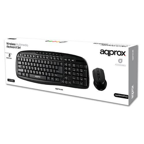 Combo Teclado/Raton Approx Appkbwsoffice Inalambrico Negro | Quonty.com | APPKBWSOFFICE