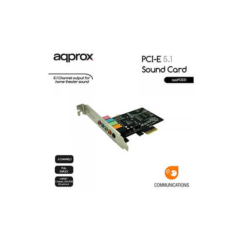 Tarjeta De Sonido Approx Pci-E 5.1 | Quonty.com | APPPCIE51