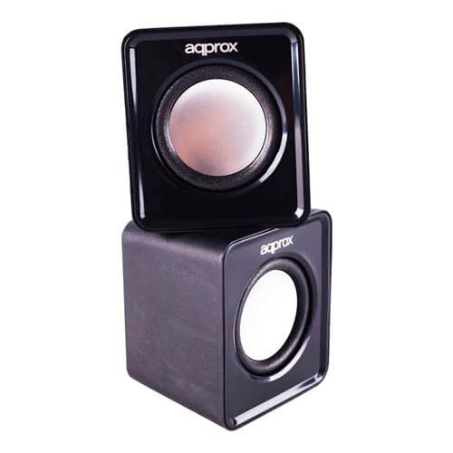 Altavoces Approx 2.0 5w Jack-3.5mm Negro | Quonty.com | APPSPX1B