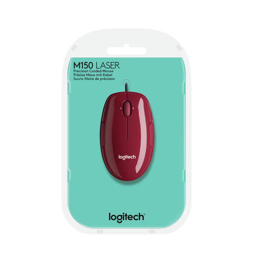 Raton Logitech M150 Optico Rojo | Quonty.com | 910-003746