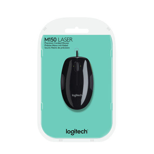 Raton Logitech M150 Optico Negro-Amarillo | Quonty.com | 910-003743