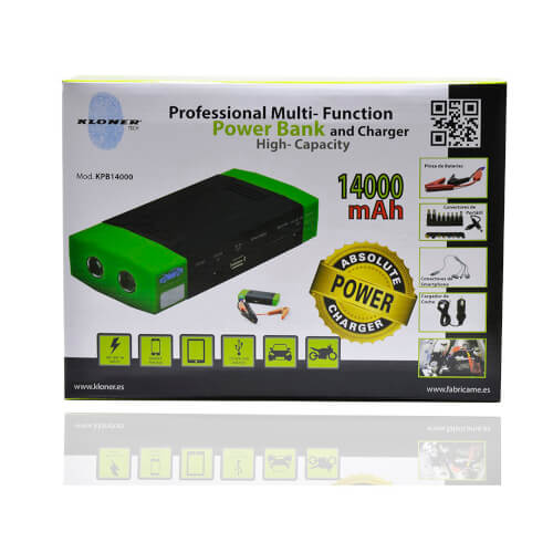 Powerbank+Arrancador De Coche Kl-Tech 14000mah | Quonty.com | KPB14000