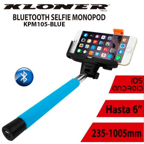 Palo Selfie Kl-Tech Bluetooth Azul | Quonty.com | KMP105BLUE